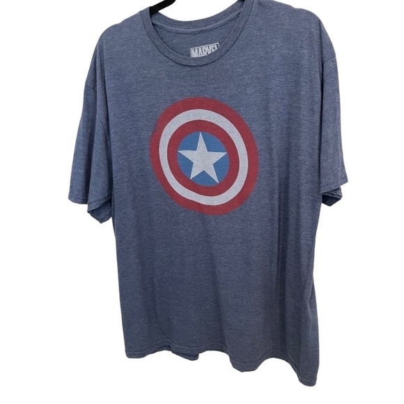 Marvel Comics Short Sleeve Faded Blue Captain America Tee T-Shirt Size XXL - Picture 1 of 3
